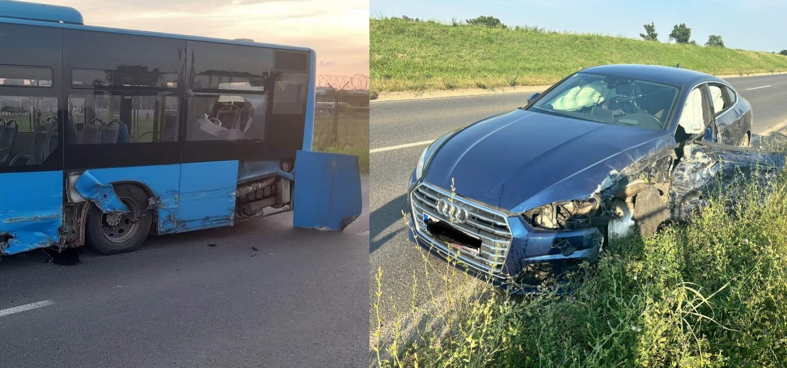 FOTO Teška prometna kod Jakuševca Sudarili se autobus ZET a i osobni